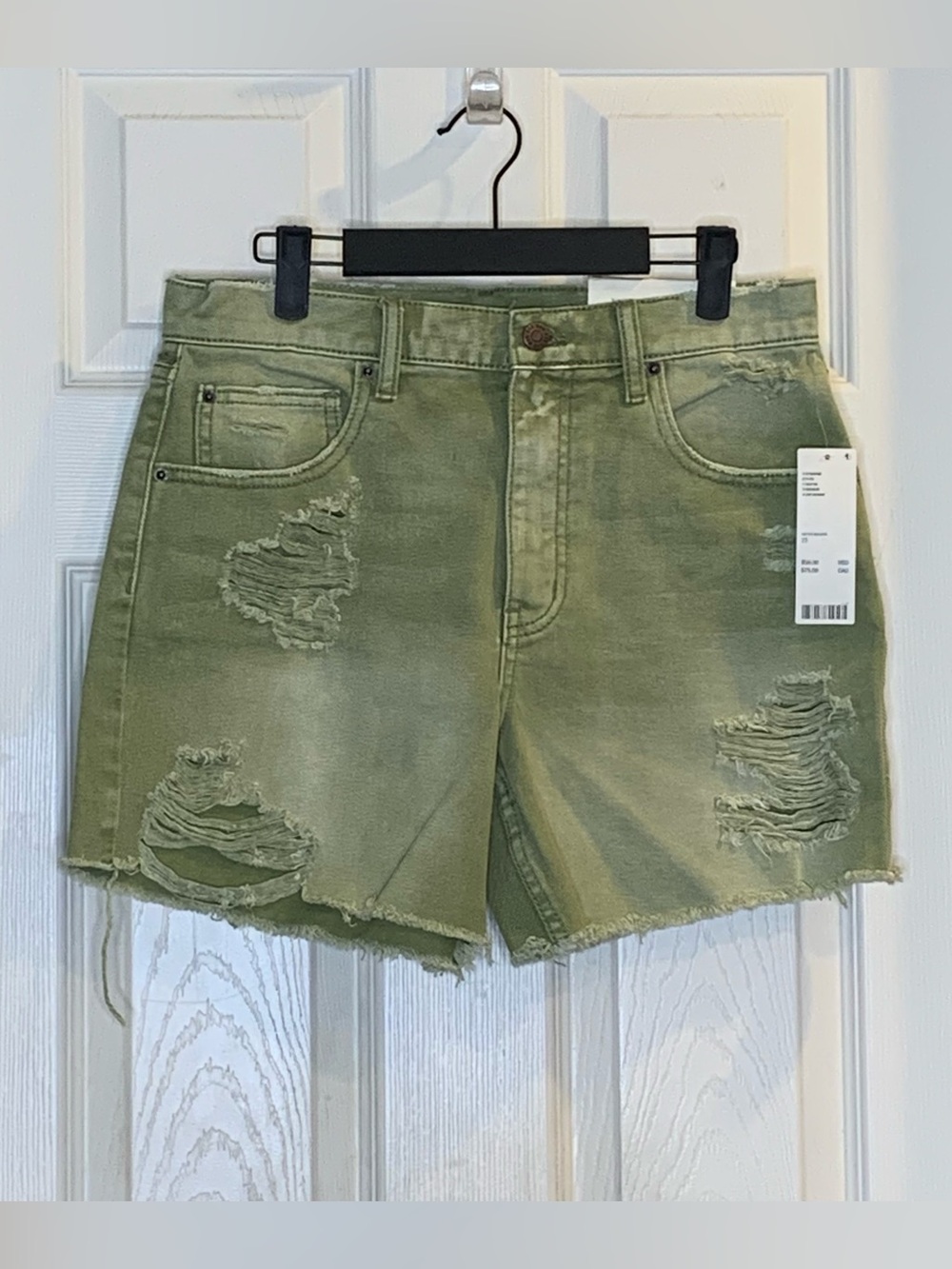 BDG Dropped Waist Destroy Short Size 27 in Moss
